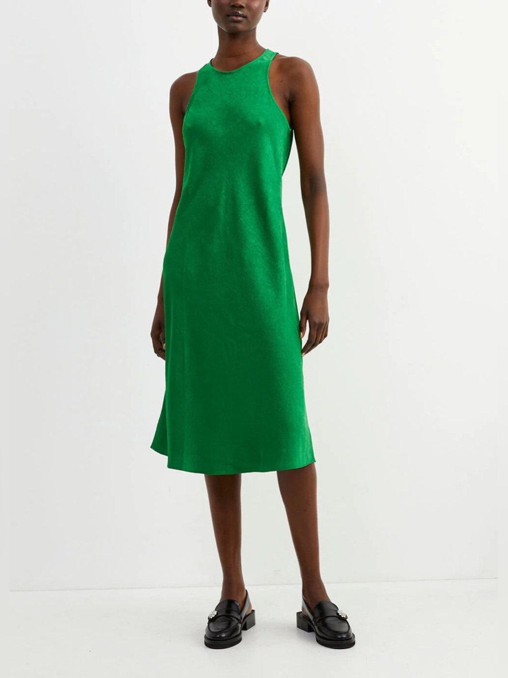 Baum und Pferdgarten Antoya Satin Racer back Midi Slip Dress Green Size 40 Us 8